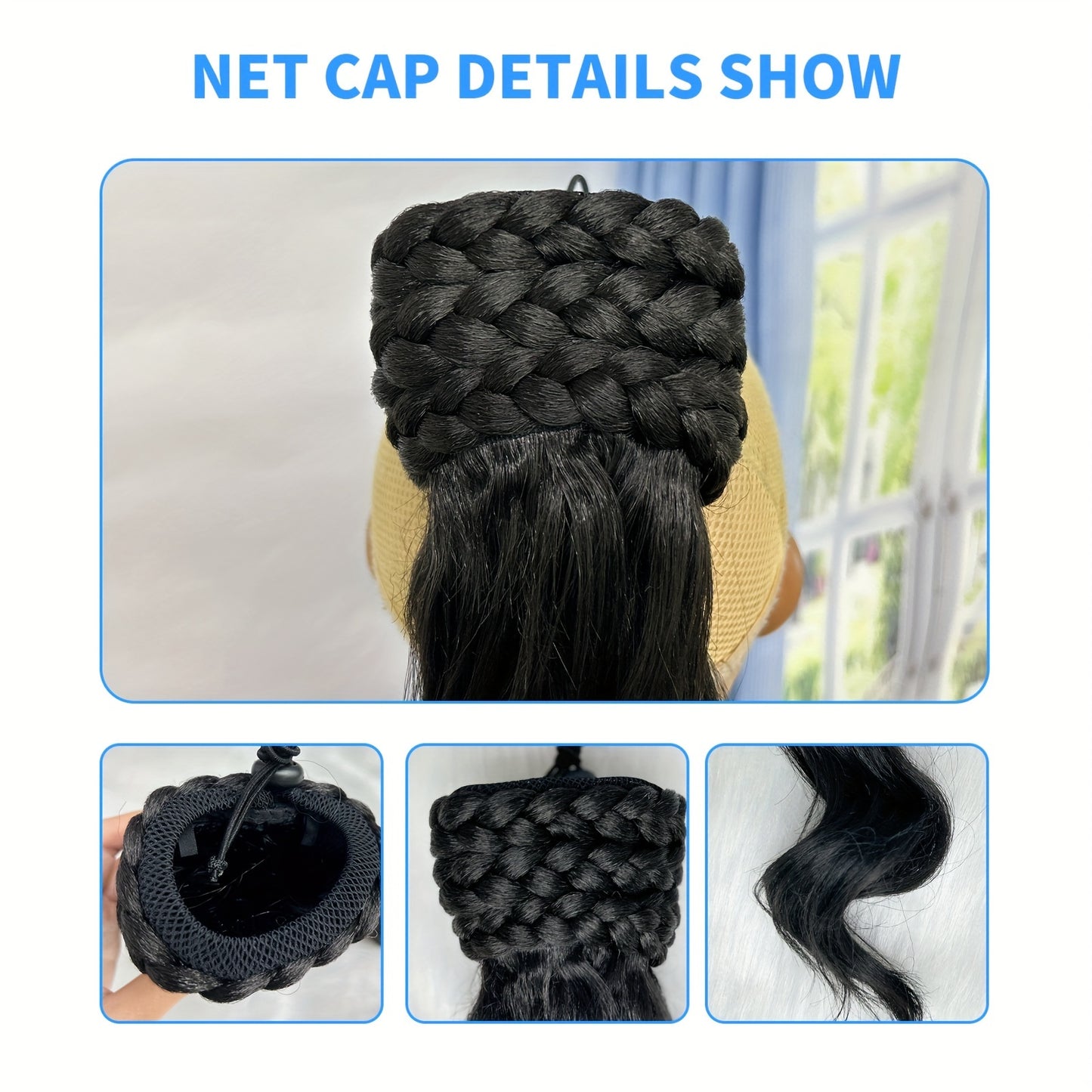 [All Occasion Synthetic Ponytail Extension] Elegant Body Wave Ponytail Extension - Versatile Synthetic Hairpiece for All Occasions