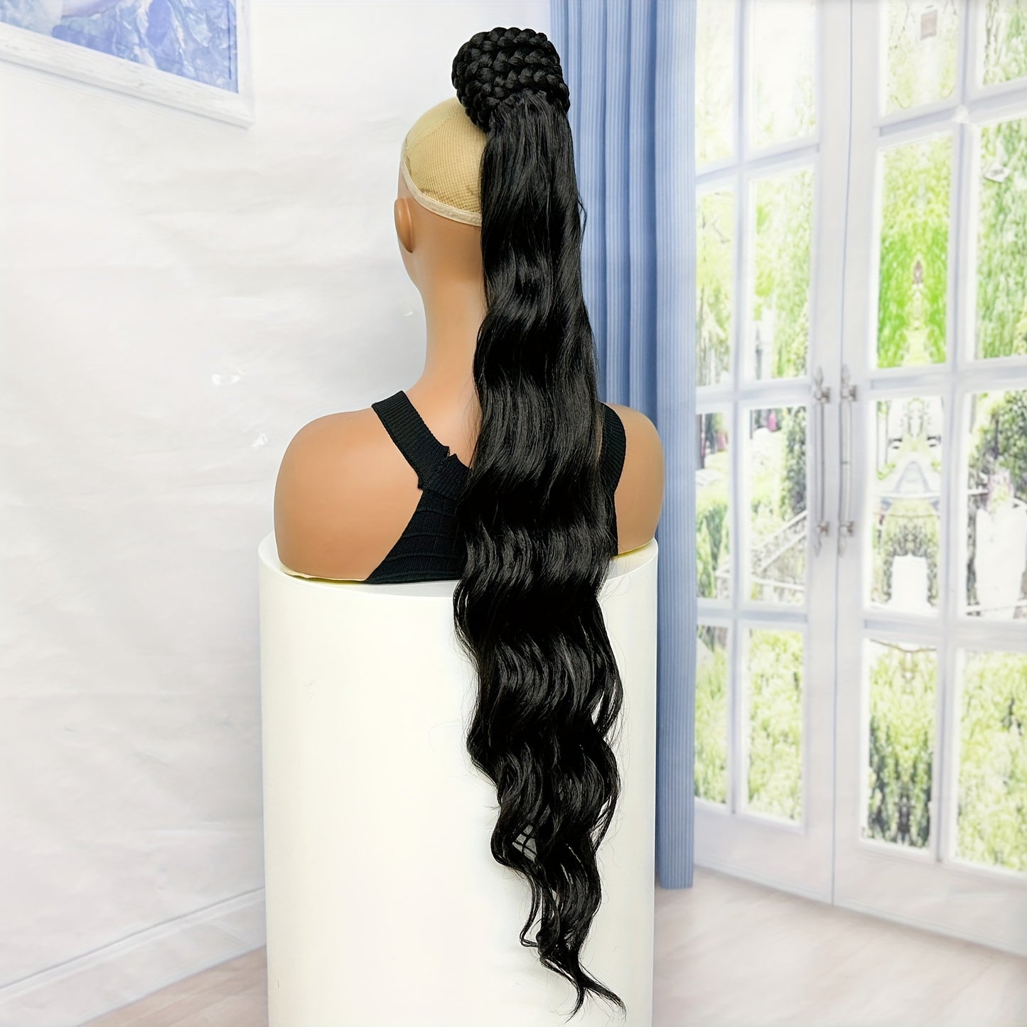 [All Occasion Synthetic Ponytail Extension] Elegant Body Wave Ponytail Extension - Versatile Synthetic Hairpiece for All Occasions