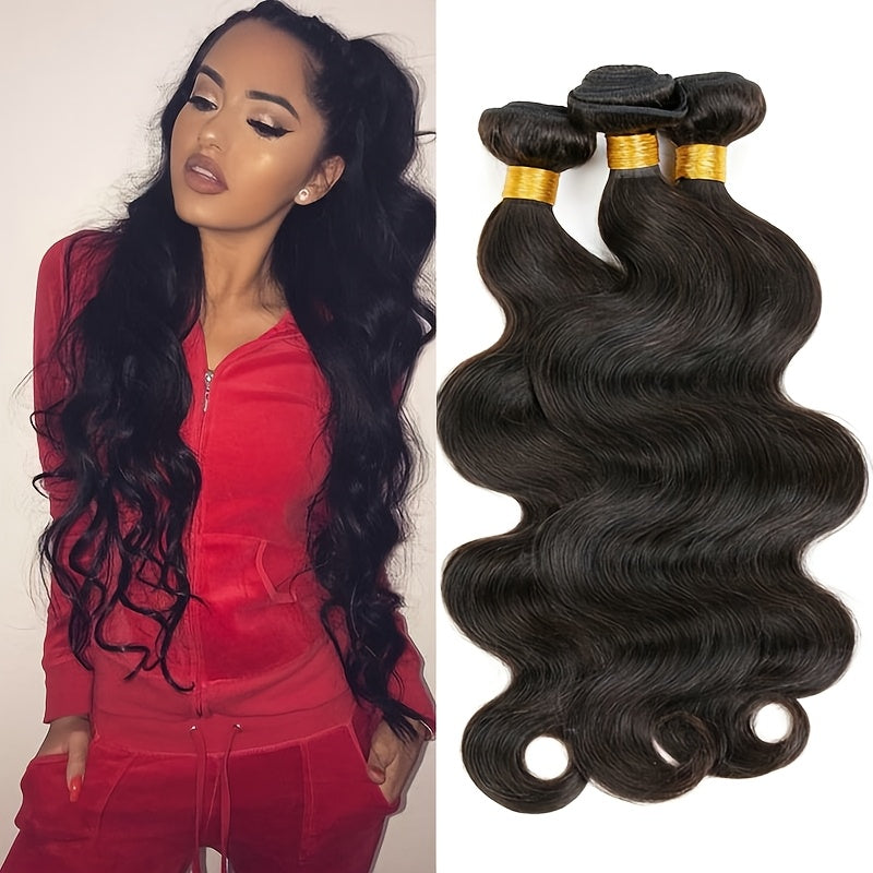 Body Wave Bundles Human Hair 12A Human Hair Bundles 100% Unprocessed Brazilian Virgin Hair Bundle Deals Quick Weave 3 Bundle Real Human Hair Natural Black Hair Extensions For Woman