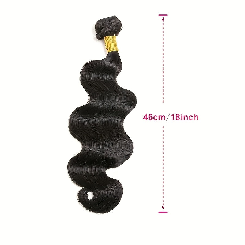 Body Wave Bundles With Closure Human Hair Human Hair Bundles With Closure 100% Brazilian Virgin Body Wave 3 Bundles Human Hair With 4x4 Lace Closure Natural Black