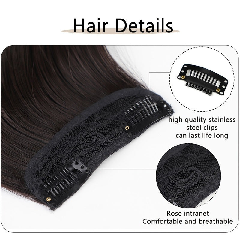 [Wavy Hair Extensions] Set of 4 Wavy And Curly Clip-In Hair Extensions with Highlights, 22 Inches Long, 180G Synthetic Hairpieces for Women, Perfect for Halloween And Christmas Hair Accessories