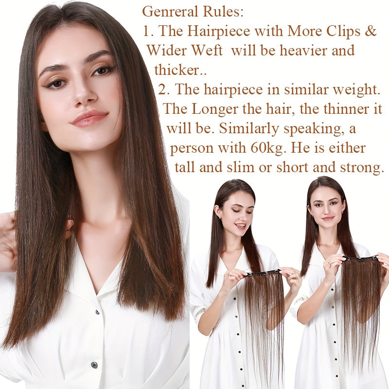 16-24Inch Clip Hair 100% Remy Human Hair Extensions 8 Pieces Full Head Long Short Standard Wefts Soft & Natural Hair Extensions